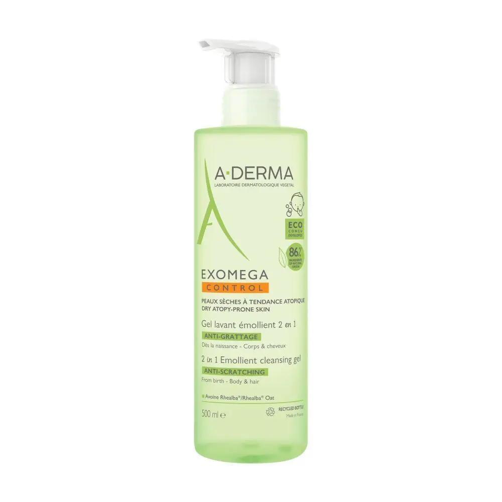 A DERMA EXOMEGA CONTROL GEL LAVANT 2EN1 500ML