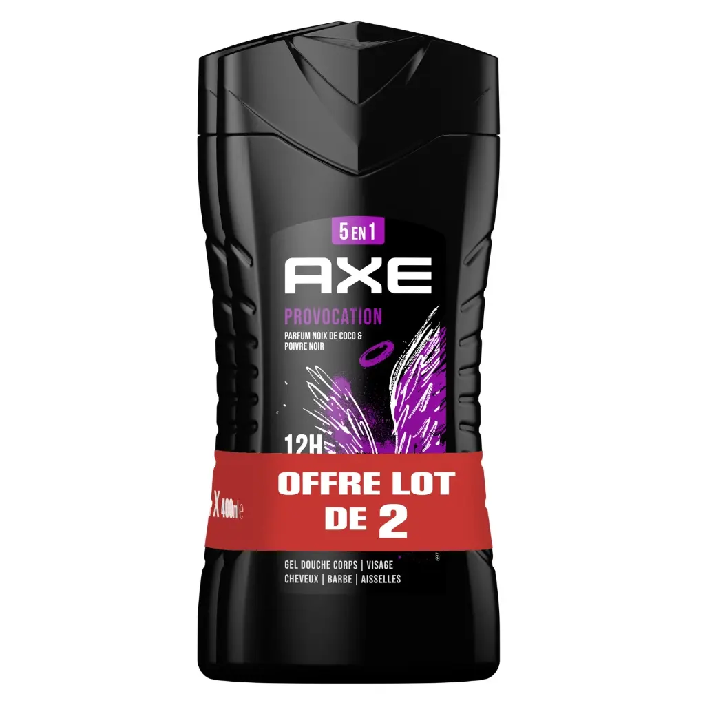 AXE GEL DOUCHE PROVOCATION NOIX DE COCO ET POIVRE NOIR 250ML