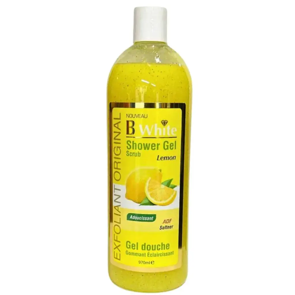 B WHITE SHOWER GEL SCRUB LEMON 500ML