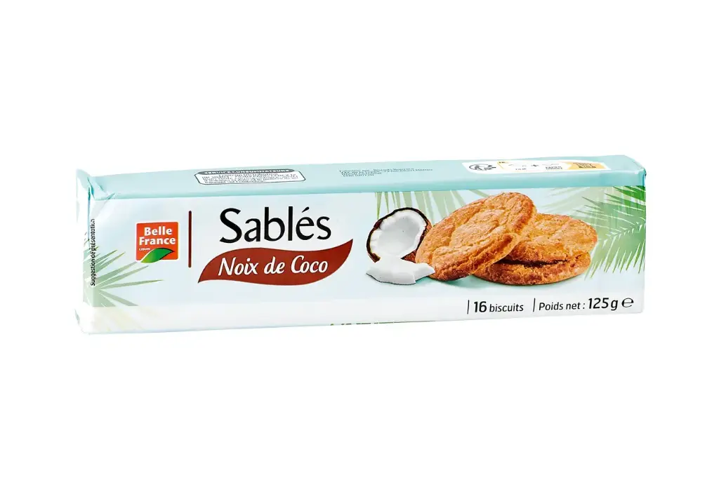 BELLE FRANCE SABLES NOIX DE COCO 125G