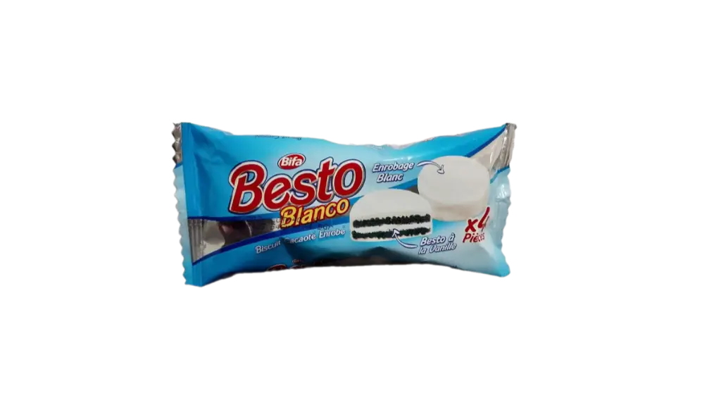 BIFA BESTO BISCUIT CACAOTE FOURRE A LA CREME GOUT VANILLE