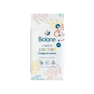 BIOLANE LINGETTES POCKET VISAGE ET MAINS