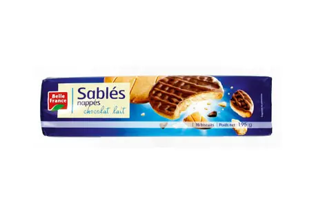 BISCUITS SABLES NAPPES CHCOCLAT LAIT 195G