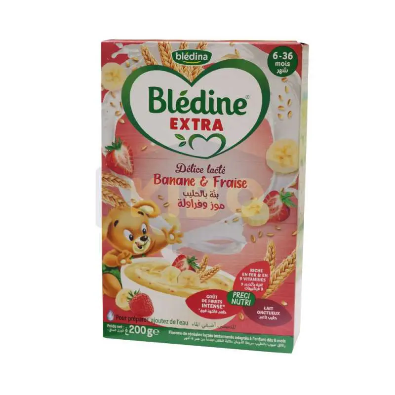 BLEDINA EXTRA DELICE LACTE BANANE ET FRAISE 200G