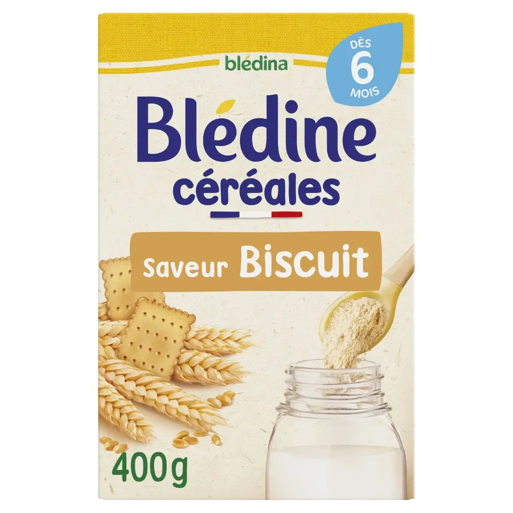 BLEDINE CEREALES SAVEUR BISCUIT SANS SUCRE AJOUTES DES 6MOIS 400G