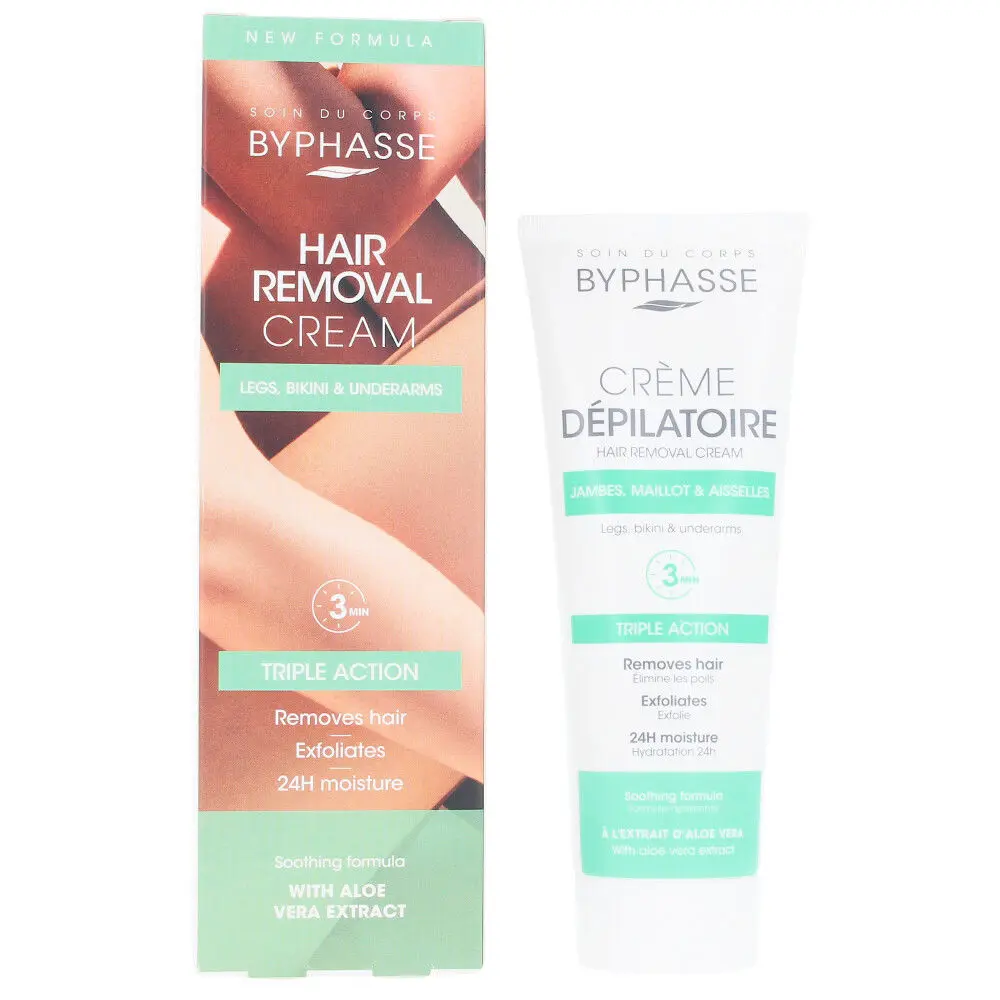 BYPHASE CREME DEPILATOIRE A L'EXTRAIT D'ALOE VERA 125ML