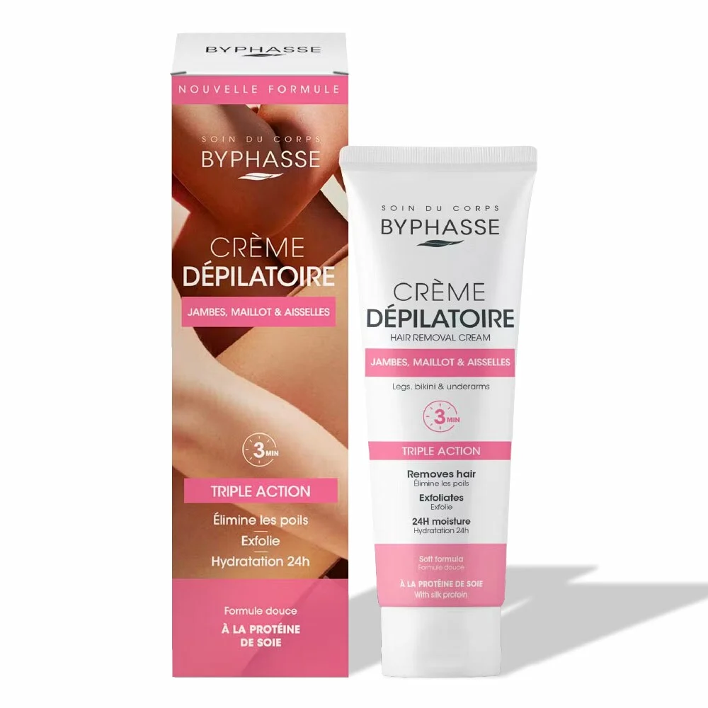 BYPHASE CREME DEPILATOIRE A LA PROTEINE DE SOIE 125ML