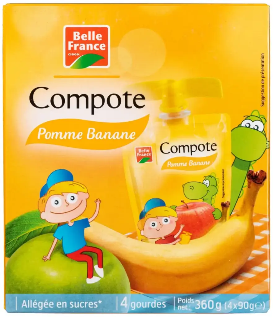 BELLE FRANCE COMPOTE POMME BANANE 360G