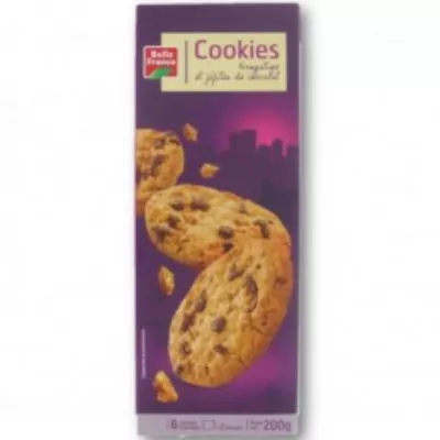 COOKIES NOUGATINE ET PEPITES DE CHOCOLAT GOUT NOISETTE 200G