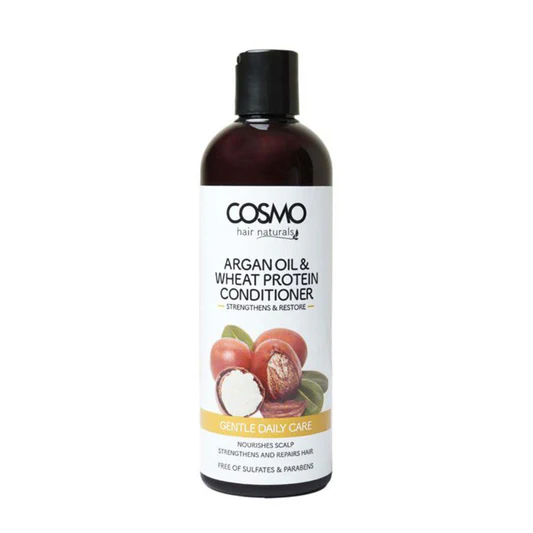 COSMO HAIR NATURALS ARGAN OIL & WHEAT PROTEIN CONDITIONER DAMAGE CARE FOR ALL HAIR TYPES 480ML