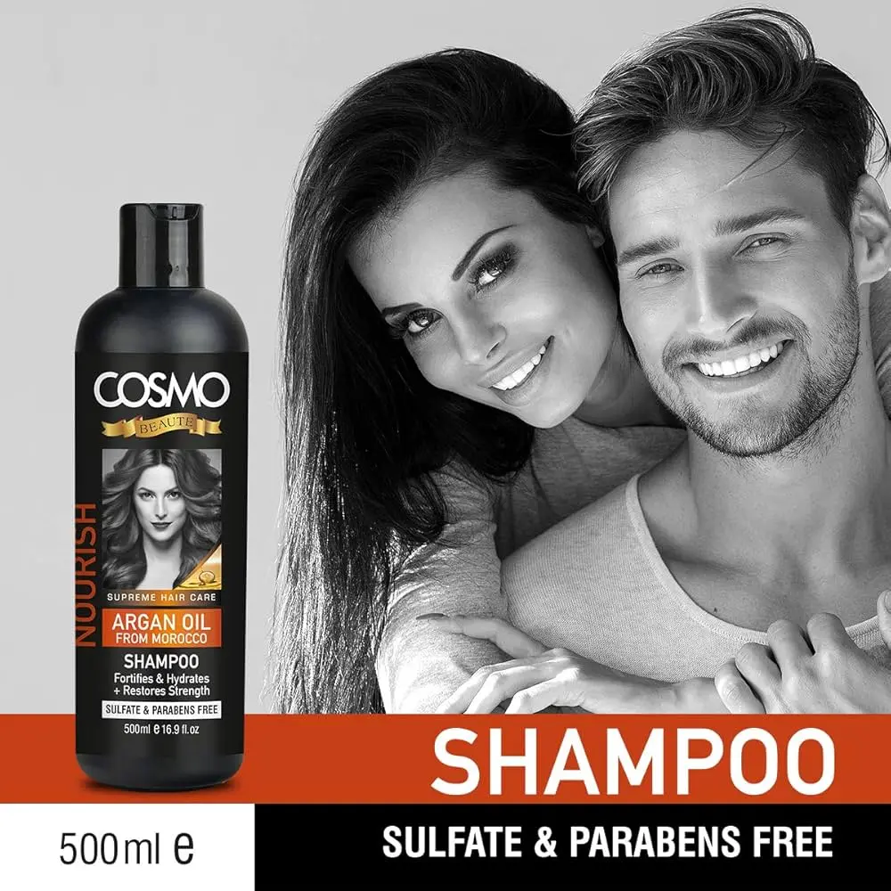 COSMO BEAUTE SUPREME HAIR CARE ARGAN OIL FROM MOROCCO SHAMPOO SULFATE & PARABENS FREE 500ML