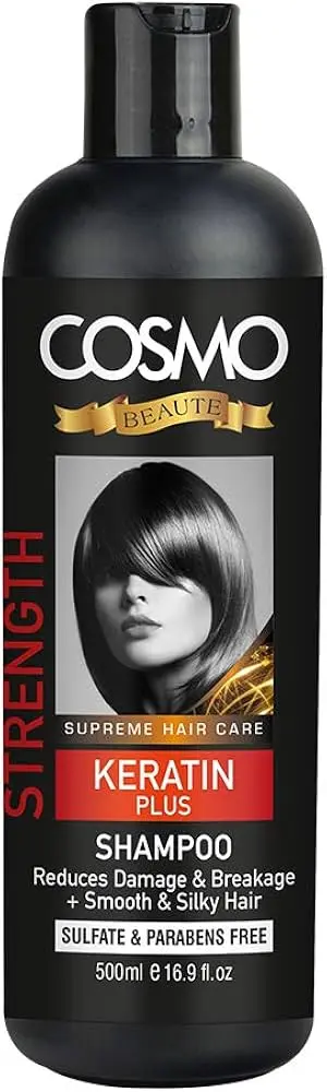 COSMO BEAUTE SUPREME HAIR CARE KERATIN PLUS SHAMPOO SULFATE & PARABENS FREE 500ML