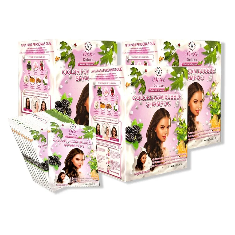 DEXE HAIR COLOR SHAMPOO LIGHT BROWN 25MLX10