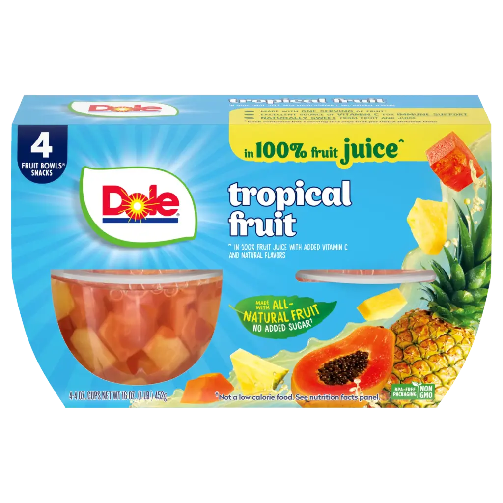 DOLE TROPICAL FRUIT IN JUICE 4×66 264G