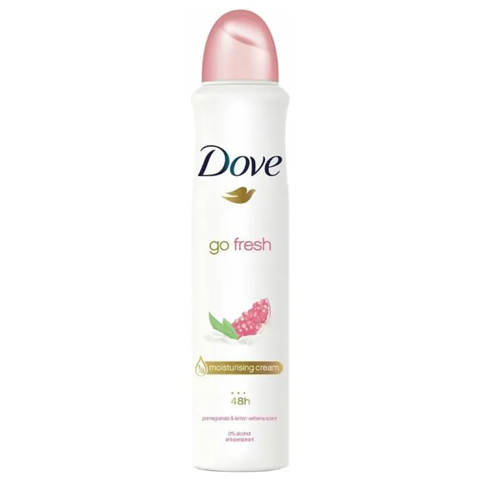 DOVE GO FRESH MOISTURISING CREAM POMEGRENATE & LEMON VERBENA SCENT 48H ANTI-PERSPIRANT 250ML