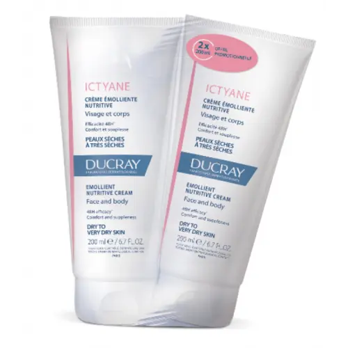 DUCRAY ICTYANE CREME VISAGE ET CORPS 2X200ML