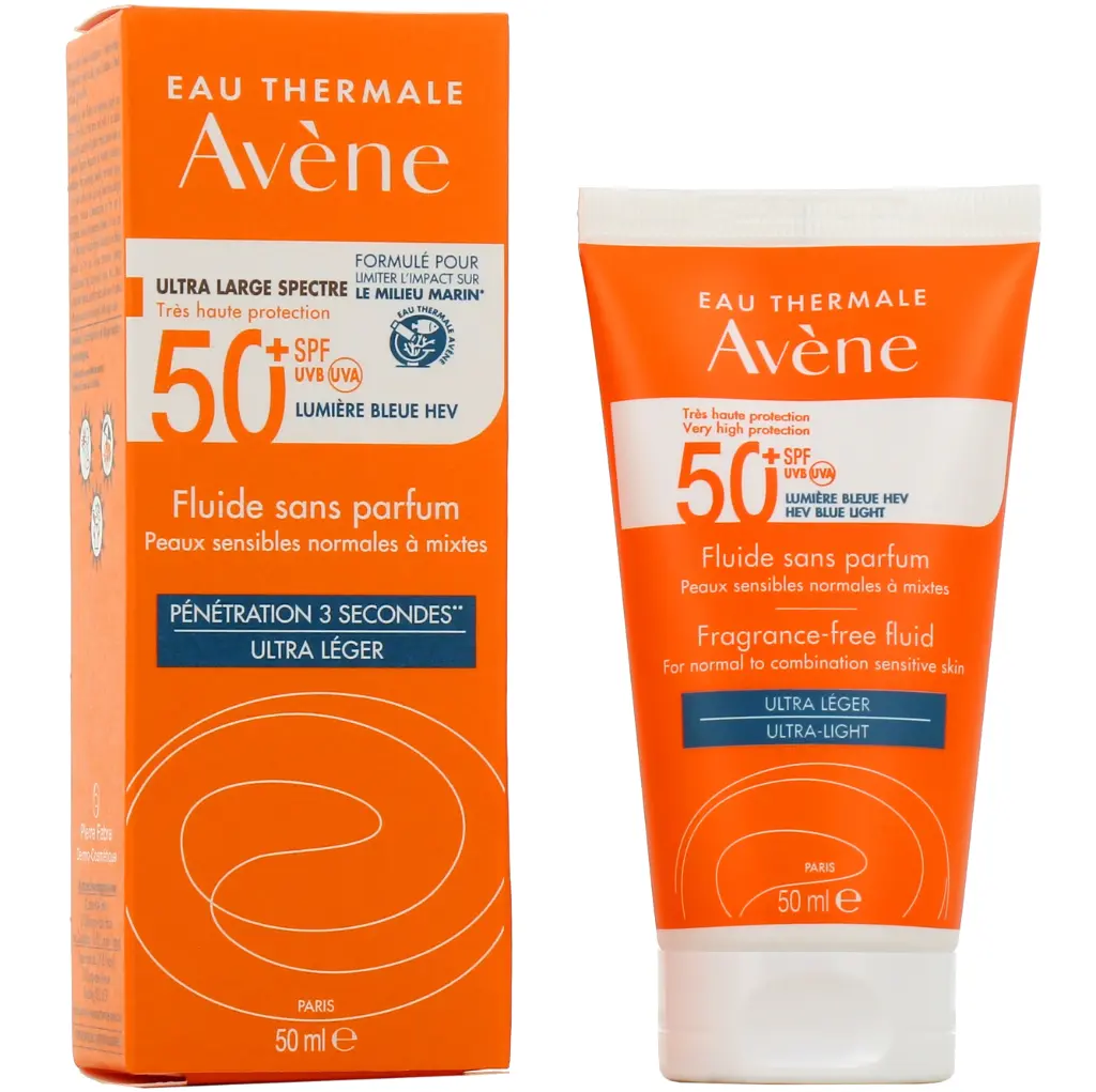 EAU THERMALE AVENE SPF50+ FLUIDE SANS PARFUM 50ML
