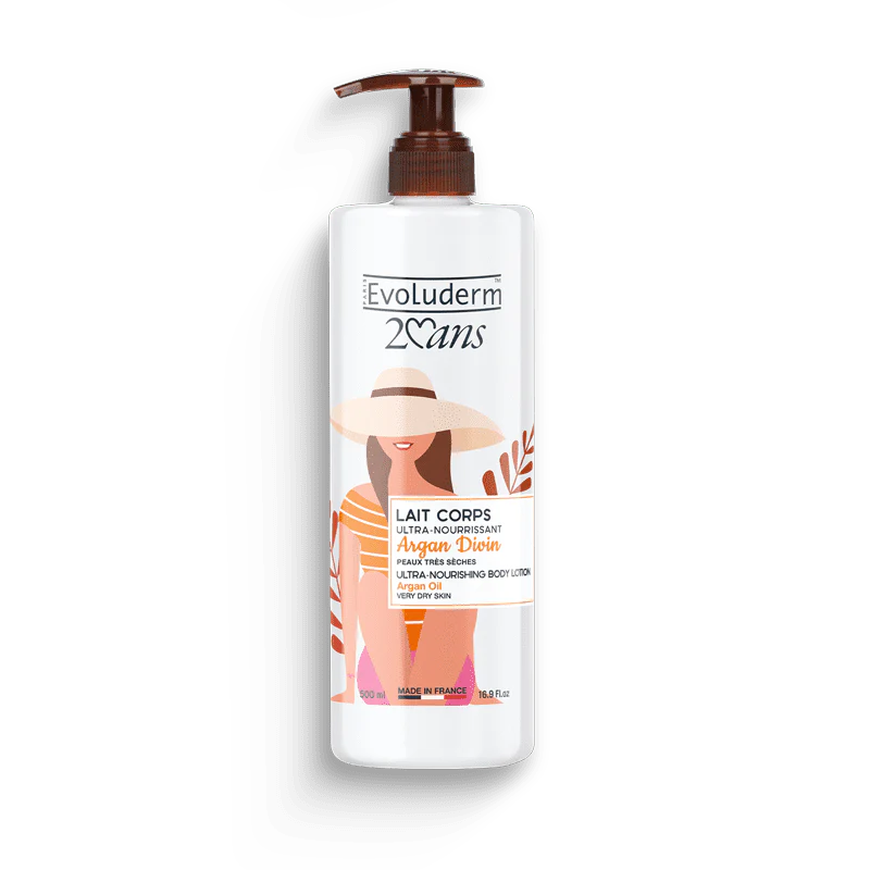 EVOLUDERM LAIT CORPS ULTRA-NOURISSANT ARGAN DIVIN 500ML