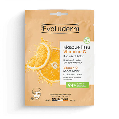 EVOLUDERM MASQUE TISSU VITAMINE C BOOSTER D'ECLAT