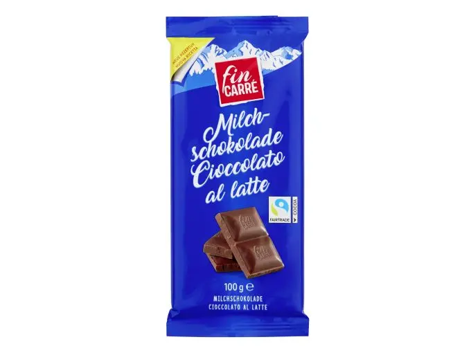 FIN CARRE CHOCOLAT LAIT EXTRA FIN 100G