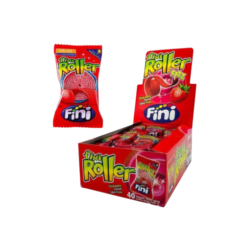 FINI ROLLER STRAWBERRY FLAVOUR DE 40 PIECES