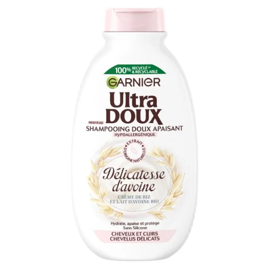 GARNIER ULTRA DOUX SHAMPOOING DOUX APAISANT DELICATESSE D'AVOINE 400ML
