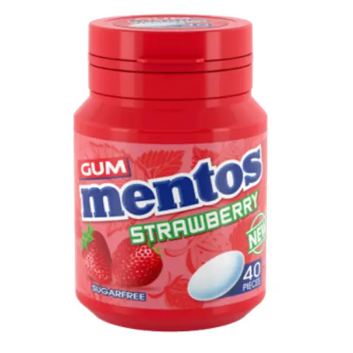 GUM MENTHOS STRAWBERRY 40PCS