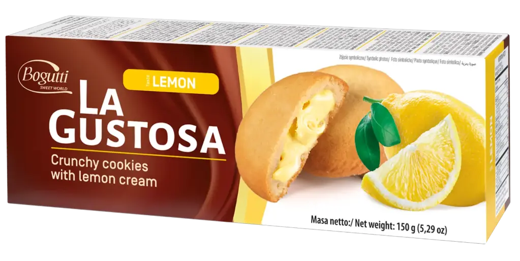 LAGUSTOSA BOGUTTI CRUNCHY COOKIES WITH LEMON CREAM 150G
