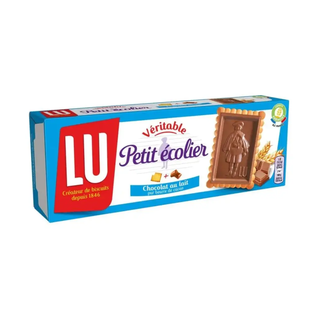 LU VERITABLE PETIT ECOLIER CHOCOLAT AU LAIT PUR BEURRE DE COCO 3PCS *150G