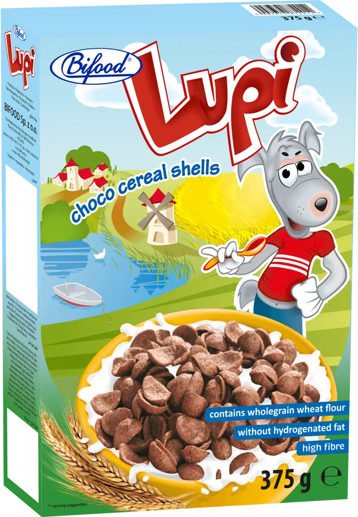 LUPI CHOCO CEREAL SHELLS 375G