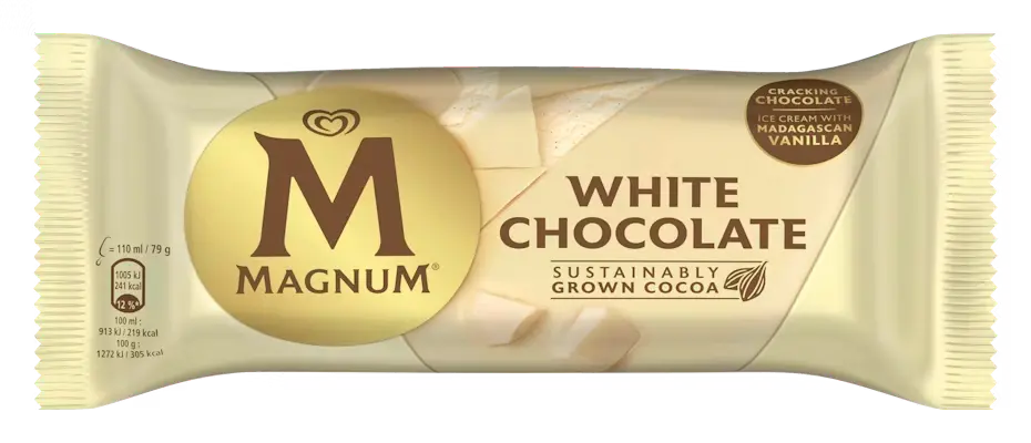 MAGNUM WHITE CHOCOLATE GROWN COCOA 79G