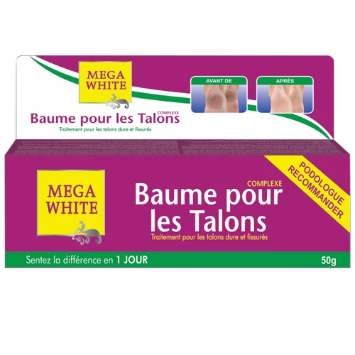 MEGA WHITE BAUME POUR LES TALONS 50G