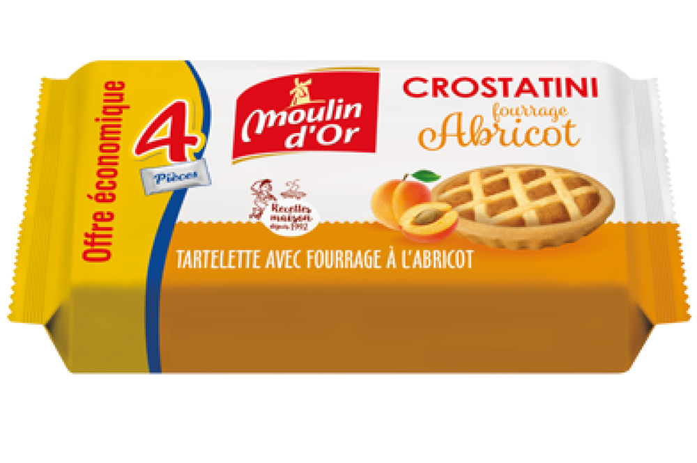 MOULIN D'OR CROSTATINI ABRICOT 4X70G