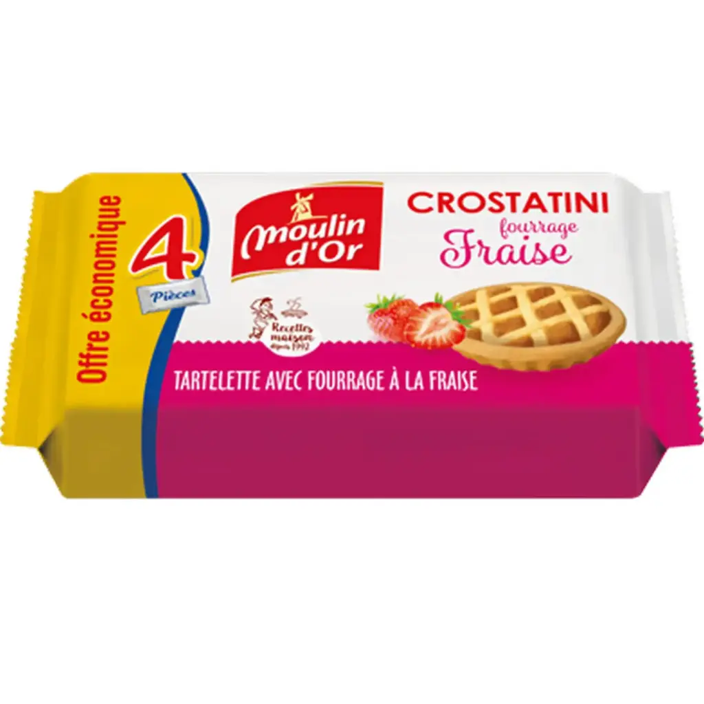 MOULIN D'OR CROSTATINI FRAISE 4X70G