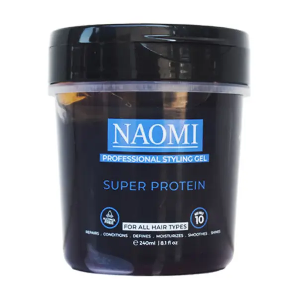 NAOMI PROFESSIONAL STYLING GEL  SUPER PROTEIN ALL HAIR TYPES 240ML