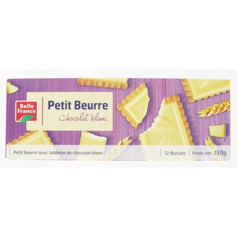 BELLE FRANCE PETIT BEURRE CHOCOLAT BLANC 150G