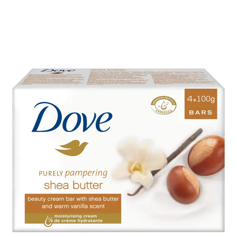 SAVON DOVE BEURRE DE KARITE SHEA BUTTER 4X100G