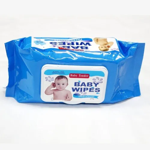 SELFIE BABY WIPES LINGETTES POUR BEBES 70 WIPES ALOES ET VITAMIN E COULEUR BLEU