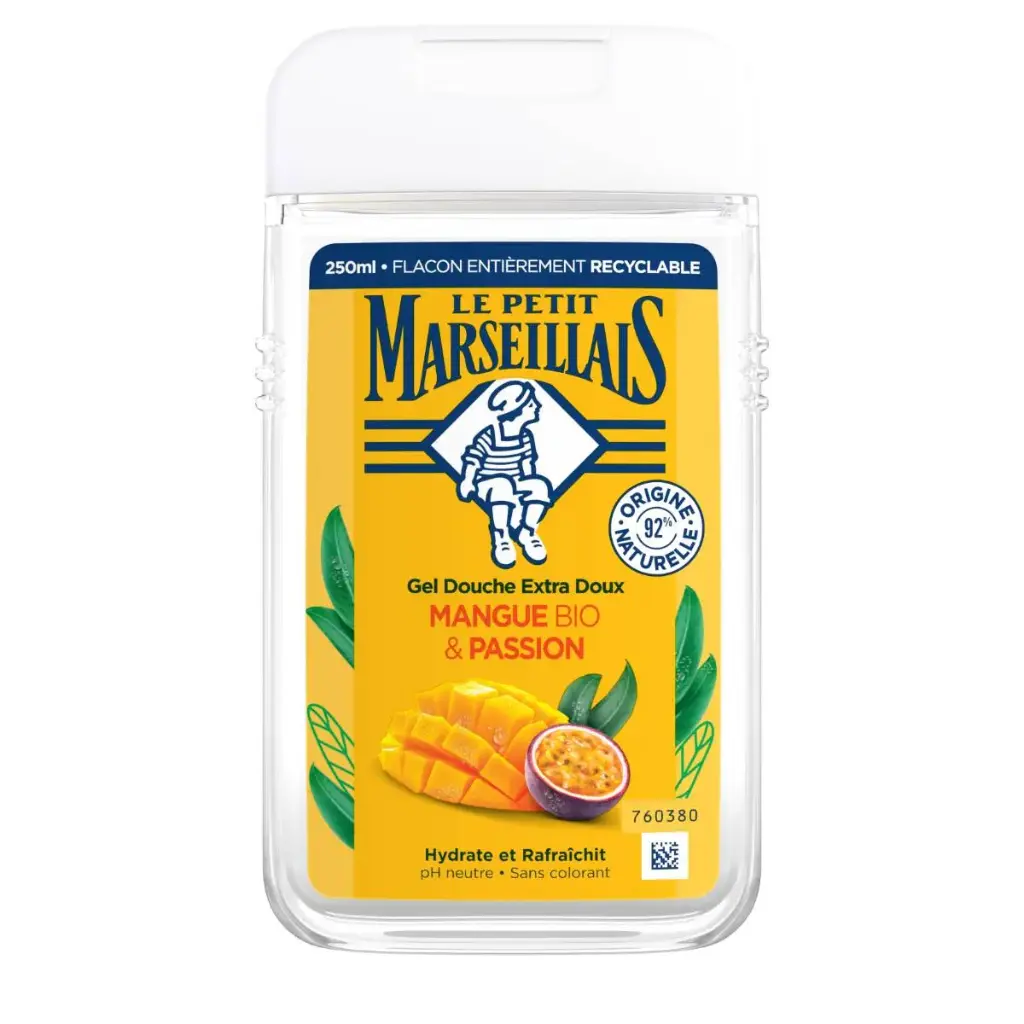 LE PETIT MARSEILLAIS GEL DOUCHE EXTRA DOUX MANGUE BIO ET PASSION 250ML