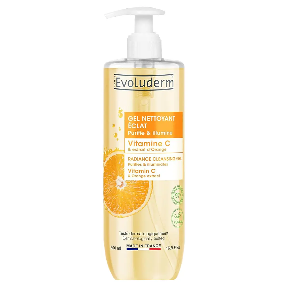 EVOLUDERM GEL NETTOYANT ECLAT VITAMINE C 500ML