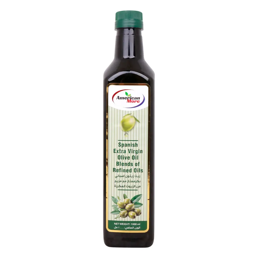 AMERICAN MORE REFINED OIL BLENDED WITH EXTRA VIRGIN OLIVE OIL 1L