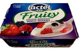 LACTEL FRUITY FRUITS ROUGES 4X125G