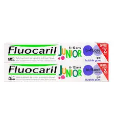FLUOCARIL JUNIOR 6-12 ANS BI-FLUORE BUBBLE GUM 2X75ML