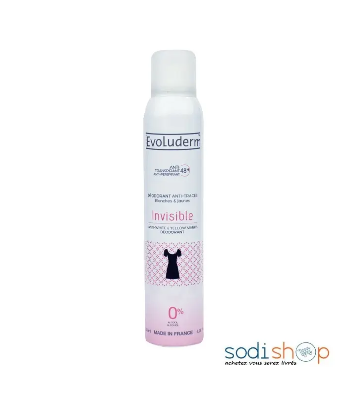 EVOLUDERM DEODORANT ANTI-TRANCES INVISIBLE 48H ANTI TRANSPIRANT 200ML