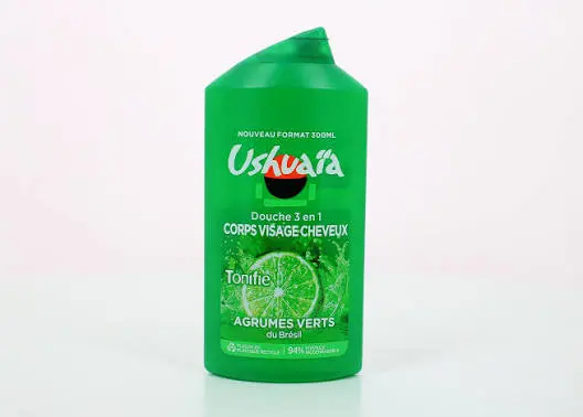 USHUAIA DOUCHE 3EN1 CORPS VISAGE CHEVEUX TONIFIE AGRUMES VERTS 300ML