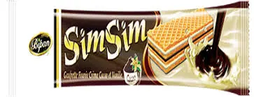 BIPAN SIM SIM GAUFRETTE FOURRE A LA CREME VANILLE ET CACAO 100G