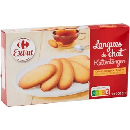 LANGUES DE CHAT EXTRA KATTENTONGEN 2X100G