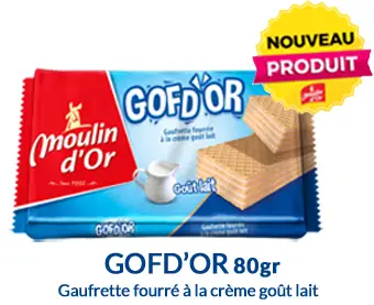 MOULIN D'OR GOFD'OR GAUFRETTE FOURREE A LA CREME GOUT LAIT 80GR