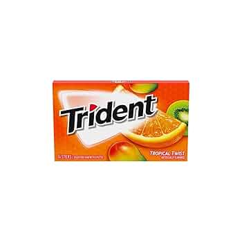 TRIDENT SUGAR FREE GUM TROPICAL TWIST 26.6GMS