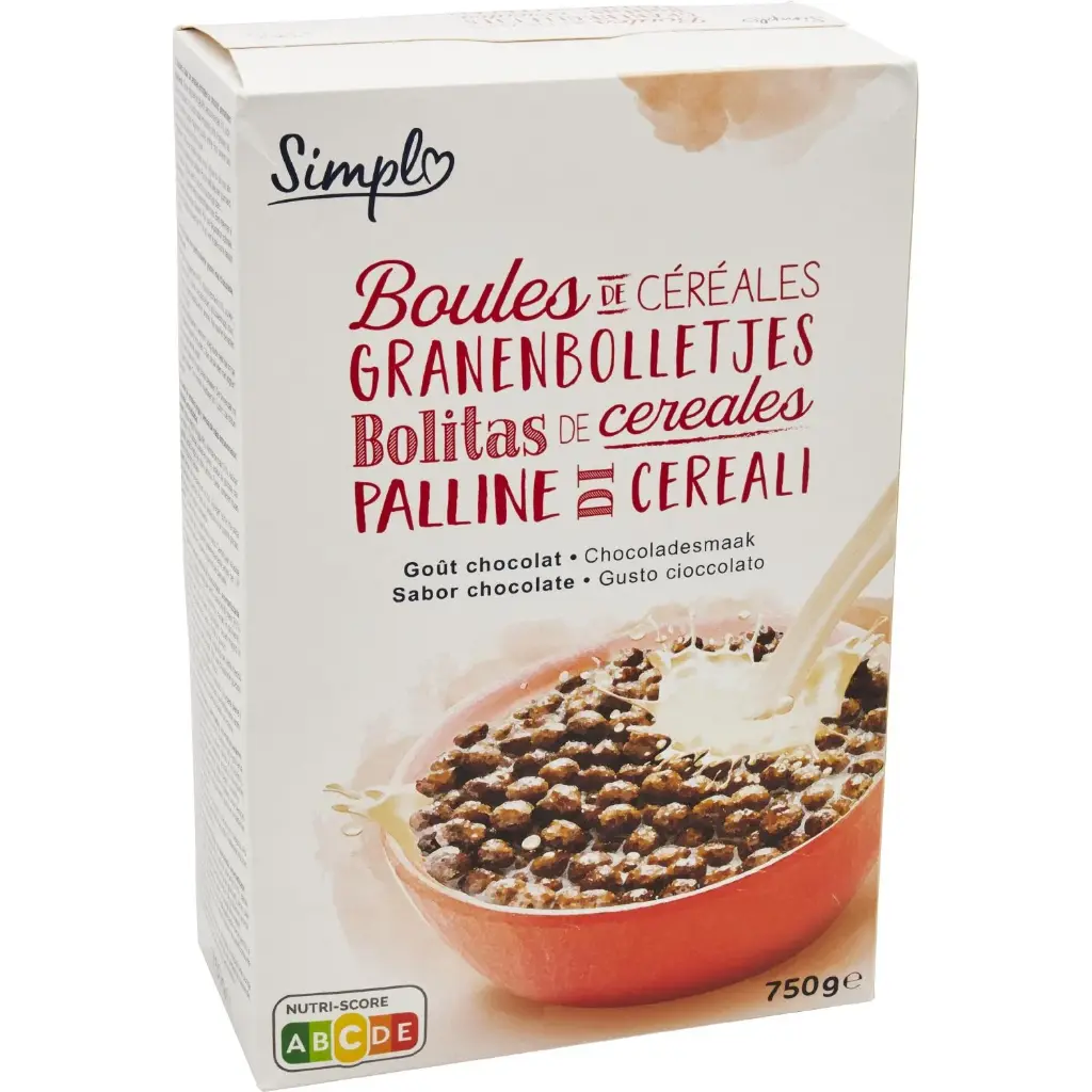 SIMPLE BOULES DE CEREALES GOUT CHOCOLAT 750G